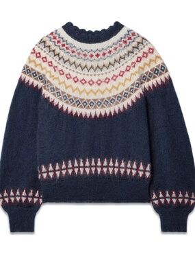 Dôen Harvest Fair Isle Sweater Size Large